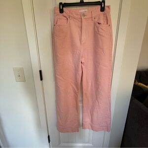 LOFT Pink High Waist Palazzo Jeans
